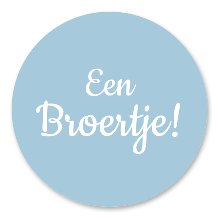 Een broertje tekst - blauw